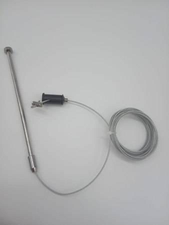 Lampa wisząca ARCTIC 100 cm - LED, czarna z kryształami