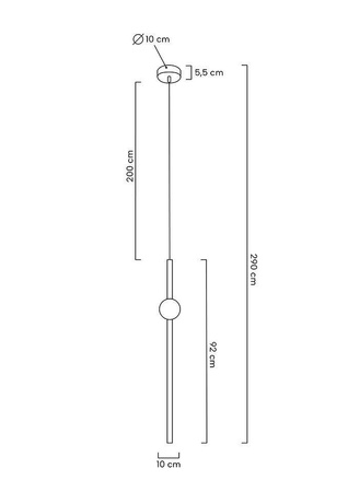 MOOSEE lampa wisząca LIBRA 90 IN  biała / złota
