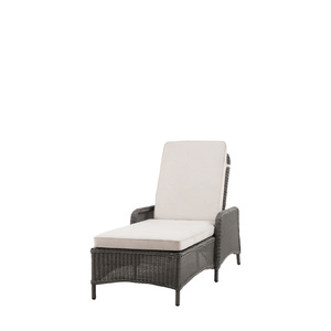 Leżak ogrodowy ASCOT Lounger – regulowany, technorattan, poduszki