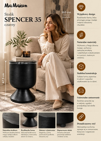 MaMaison stolik SPENCER 35 czarny