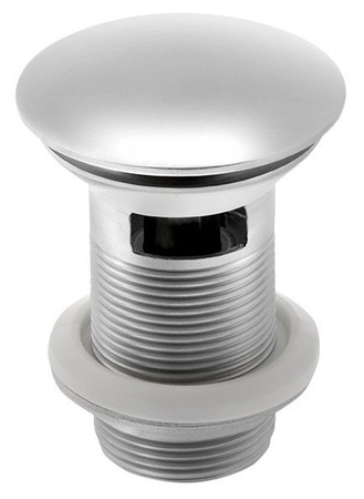 MINIMAL korek umywalkowy 5/4", klik-klak, duży grzybek, stal nierdzewna mat