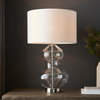 Kelda Shaped Table Lamp Satin Brass Vintage White