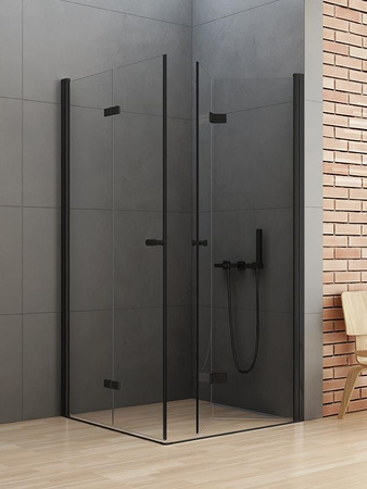 KABINA NEW SOLEO BLACK PROSTOKĄTNA U 90x70x195 CZYSTE 6mm ACTIVE SHIELD