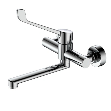 Bateria umywalkowa ścienna z dźwignią Medico, chrom