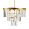 Lampa wisząca SPLENDORE 50 cm - żyrandol złoto-kryształowy