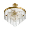 Lampa wisząca ICELAND 60 cm - mosiądz, szkło kryształowe