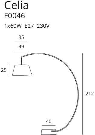 MAXLIGHT F0046 LAMPA PODŁOGOWA CELIA