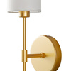 Lampa ścienna DARLING 53 cm- złoty kinkiet z abażurem