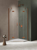 Kabina NESTA COPPER BRUSHED 2D pięciokątna 80x80x200 czyste 6mm Active Shield 2.0
