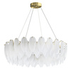 Lampa wisząca PIUMA 80 cm – biała, okrągła oprawa sufitowa