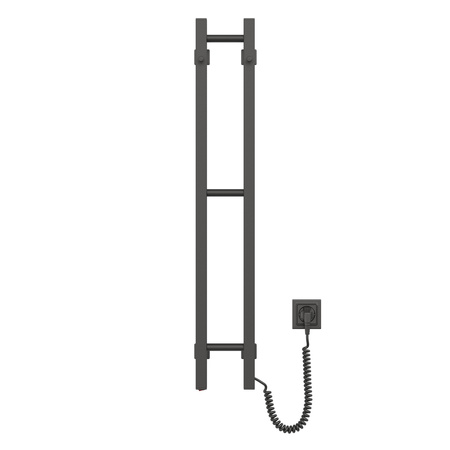 Grzejnik łazienkowy elektryczny Navin Silhouette Quadro 160х1000 prawy, czarna mora