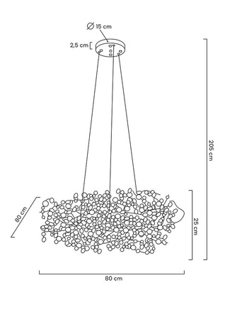 MOOSEE lampa wisząca MONETE 80 chrom