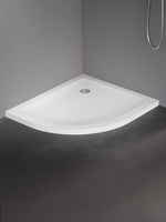 Brodzik MILD PRAWY akrylowy półokrągły 80x90x4,5 biały