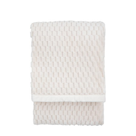 Jacquard Velvet Knitted Throw Natural 1500x2000mm