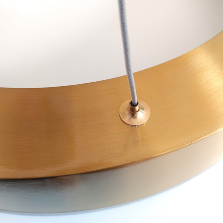 Lampa wisząca CIRCLE 3 60+80+100 cm - LED, ringi mosiądz szczotkowany na 1 podsufitce