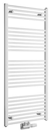 DIRECT grzejnik łazienkowy 600x1320 mm, podączenie środkowe, biały