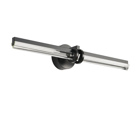 Lampa ścienna LOVELY LED 58 cm- czarno szklany kinkiet