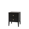 Acton 2 Drawer Bedside Black 450x400x550mm