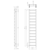METRO LIGHT grzejnik łazienkowy 300x1500 mm, czarny mat