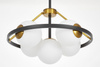 NOWOCZESNA LAMPA WISZĄCA CZARNO-ZŁOTA DONZANO W5