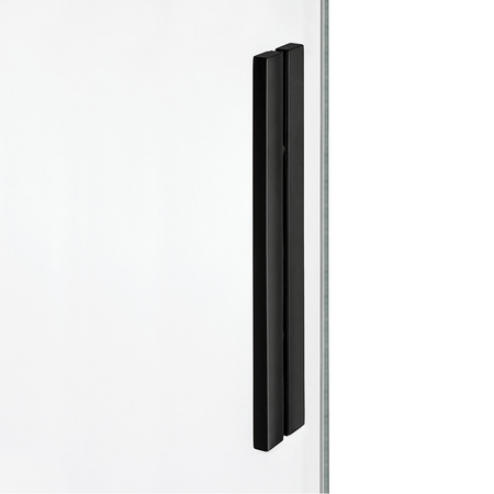 KABINA SOFTI BLACK PROSTOKĄTNA PRZYŚCIENNA  100x80x200 CZYSTE 8mm ACTIVE SHIELD