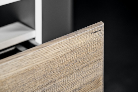 MEDIENA szafka umywalkowa 76x51x48,5cm, biały mat/dąb graphite