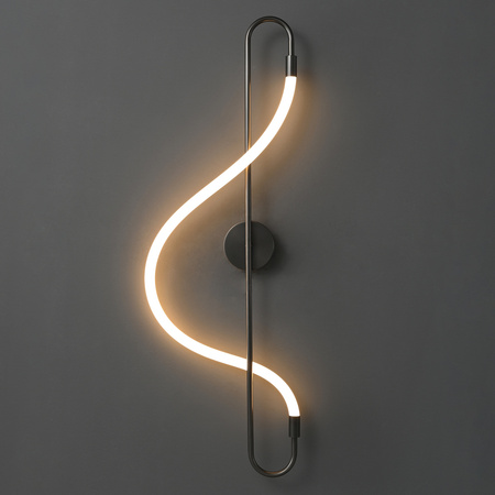 Lampa ścienna ESSA 90 cm - kinkiet LED, czarny