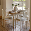 Eton Round Ext Dning Table White 1100/1500x750mm