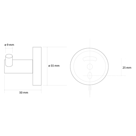 X-ROUND GOLD haczyk podwójny, złoto mat