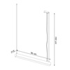 Lampa wisząca PINNE 90 biała 3000K