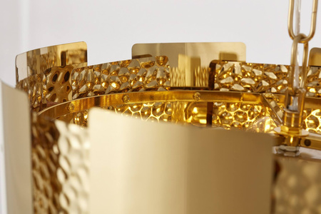 NOWOCZESNY ŻYRANDOL KRYSZTAŁOWY ZŁOTY DIONA D40