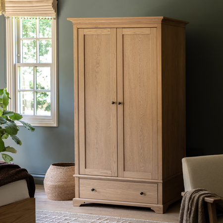 Szafa Malvern – szuflady: 1, naturalna, 98 × 58 × 187,5 cm