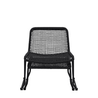 Sassano Lounge Chair with Footstool Black
