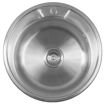 Zlewozmywak do zabudowy ze stali nierdzewnej okrągły 51x18cm