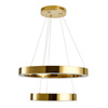 Lampa wisząca CIRCLE 2 40+60 cm - LED dwa ringi złoty połysk