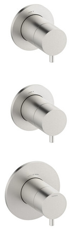 Zestaw termostatyczny + zawory odcinające stal pvd