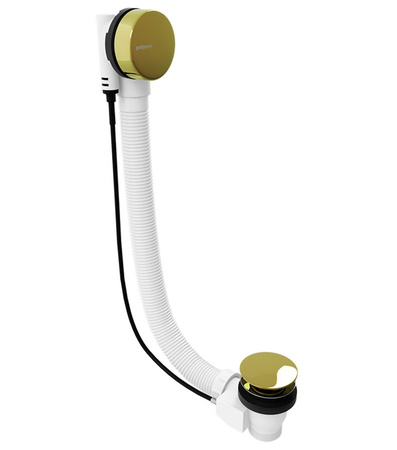 Zestaw odpływowy z korkiem automatycznym, długość 800mm, korek 72mm, czarny mat