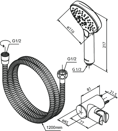 Zestaw do kąpieli chrom