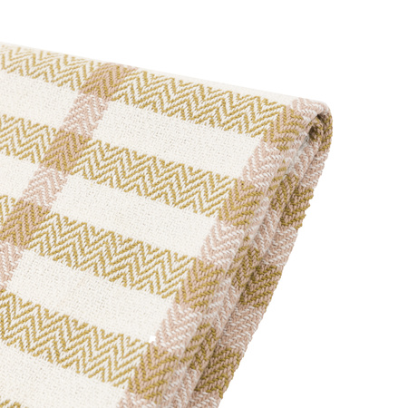 Arvo Grid Woven Throw Green / Rust 1300x1700mm