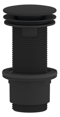 Odpływ umywalkowy 5/4'', niezamykany, duży korek, 10-80mm, ABS/czarny