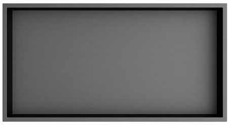 DENBO półka wpuszczana, 510x270mm, stal nierdzewna, gun metal