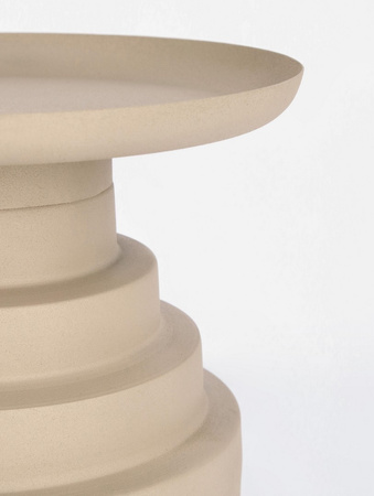 BIZZOTTO Stolik kawowy AMBA 35,5 cm – beżowy, stal malowana, nowoczesny design