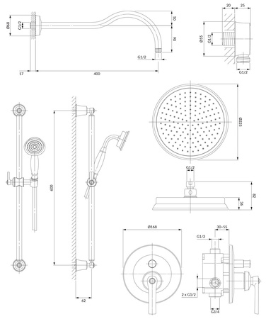 ARMANCE system prysznicowy podtynkowy