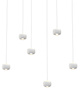 7039-608 Lampa wisząca szóstka QUIBERON biała