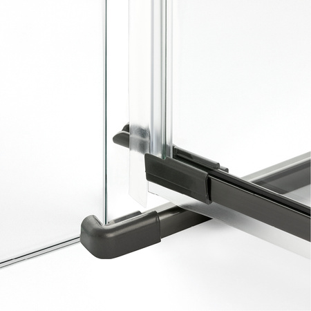 KABINA AVEXA GUNMETAL BRUSHED PROSTOKĄTNA L 90x120x200 CZYSTE 6mm ACTIVE SHIELD