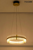 MOOSEE lampa wisząca SATURNUS 47 złota - LED, kryształ, stal szczotkowana