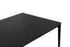 Stół SLIM 140x80 czarny - ceramiczny marmur, aluminium