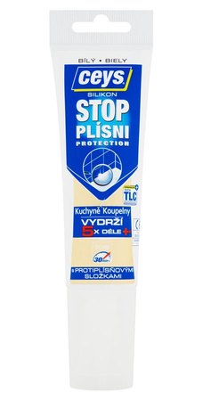 STOP PLEŚNI, silikon sanitarny, 125 ml, biały