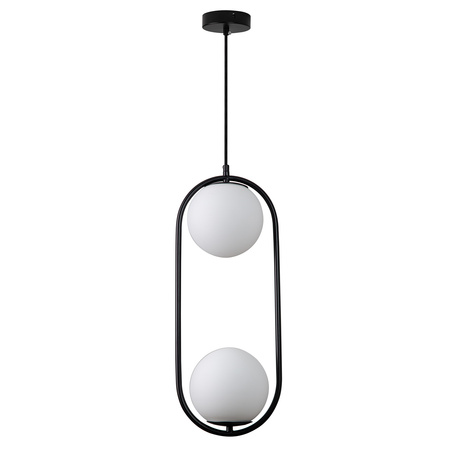 Lampa wisząca COSTA DUO 50 cm - czarny stelaż, dwa klosze