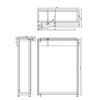 KAWA STRIP szafka z lustrem, oświetlenie LED 50x70x22cm, biały